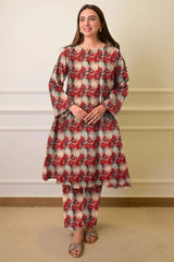 2 Pcs Unstitched Ladies Suit 111