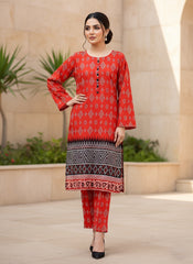2 Pcs Unstitched Ladies Suit 212
