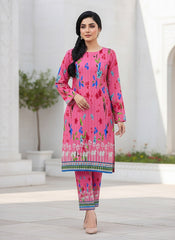 2 Pcs Unstitched Ladies Suit 218