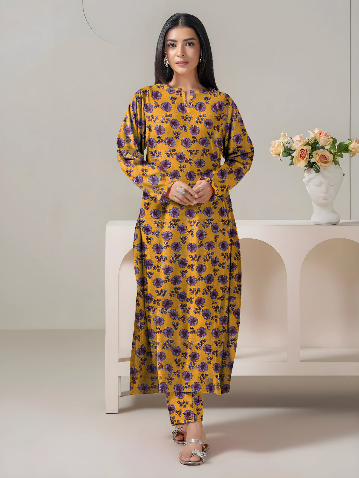2 Pcs Unstitched Ladies Suit 110