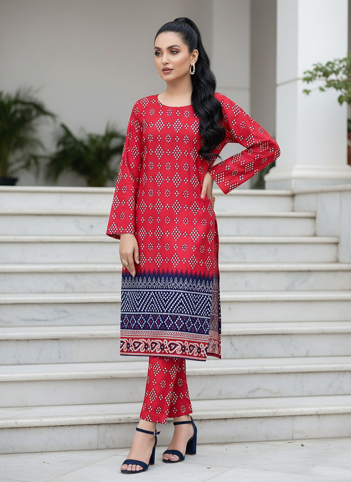 2 Pcs Unstitched Ladies Suit 211