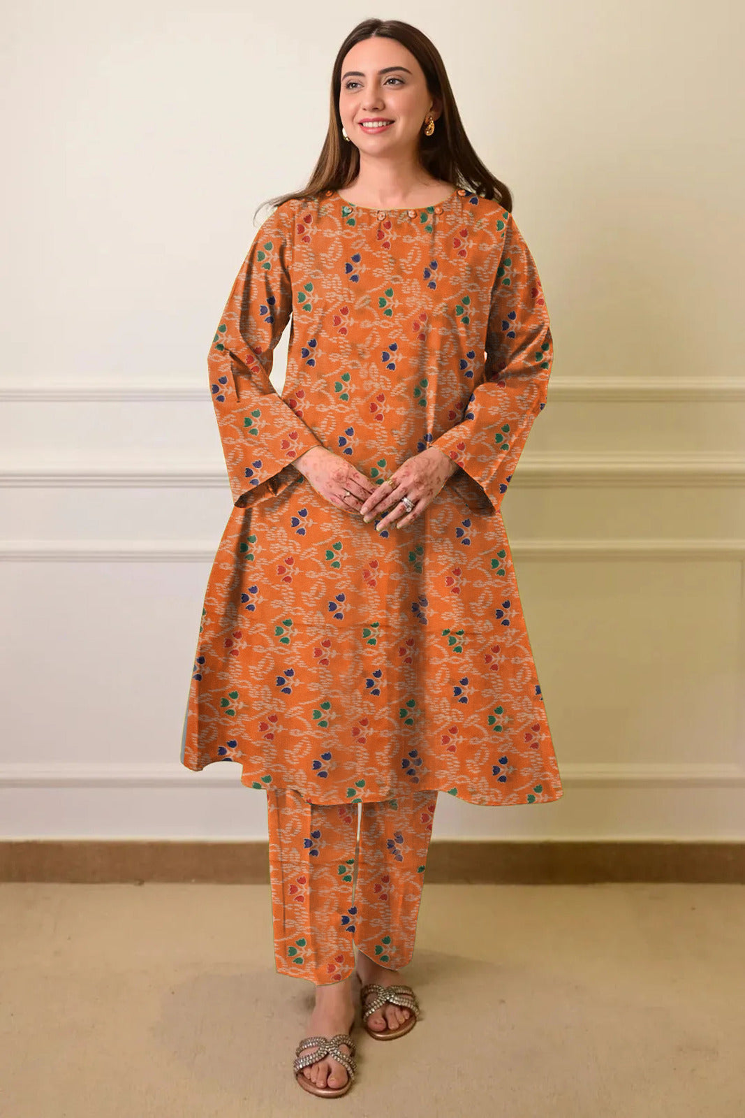 2 Pcs Unstitched Ladies Suit 102