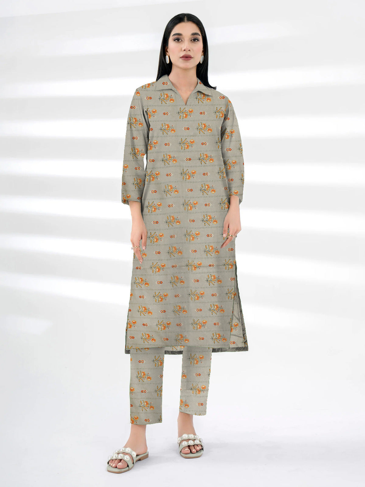 2 Pcs Unstitched Ladies Suit 129