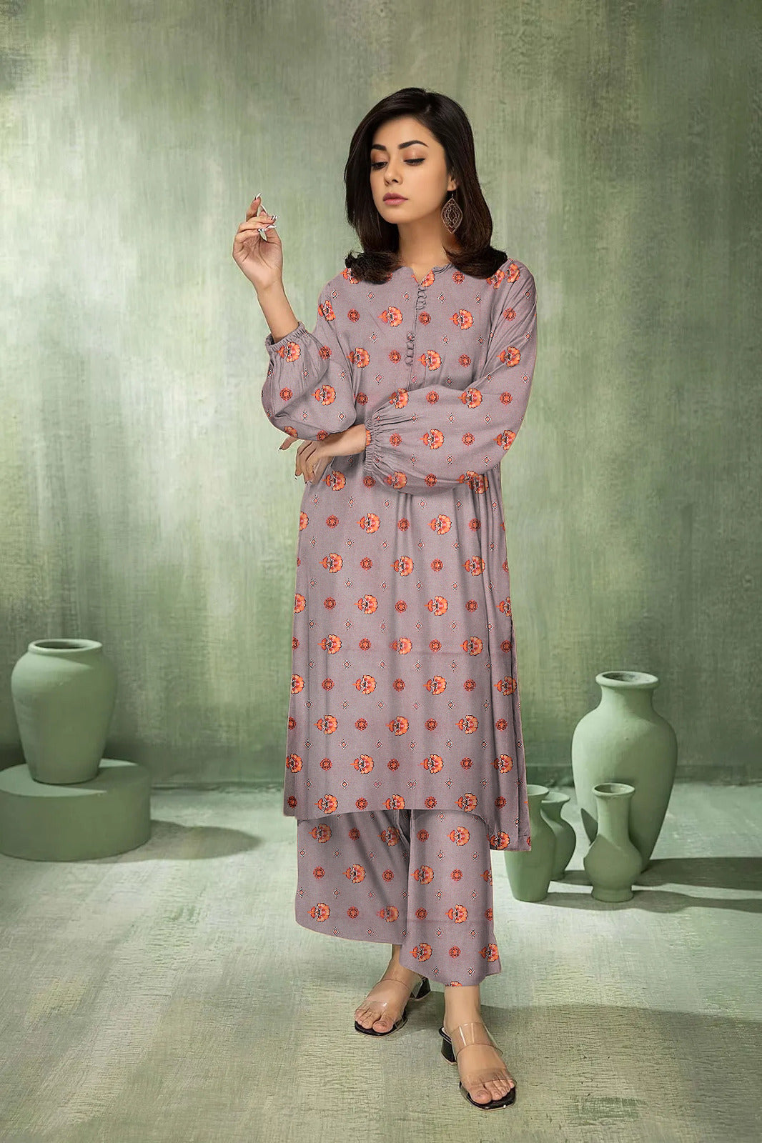 2 Pcs Unstitched Ladies Suit 131