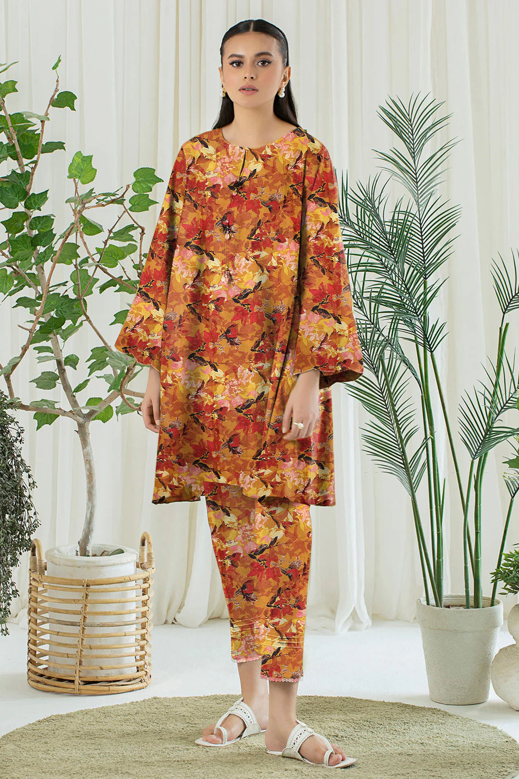 2 Pcs Unstitched Ladies Suit 108