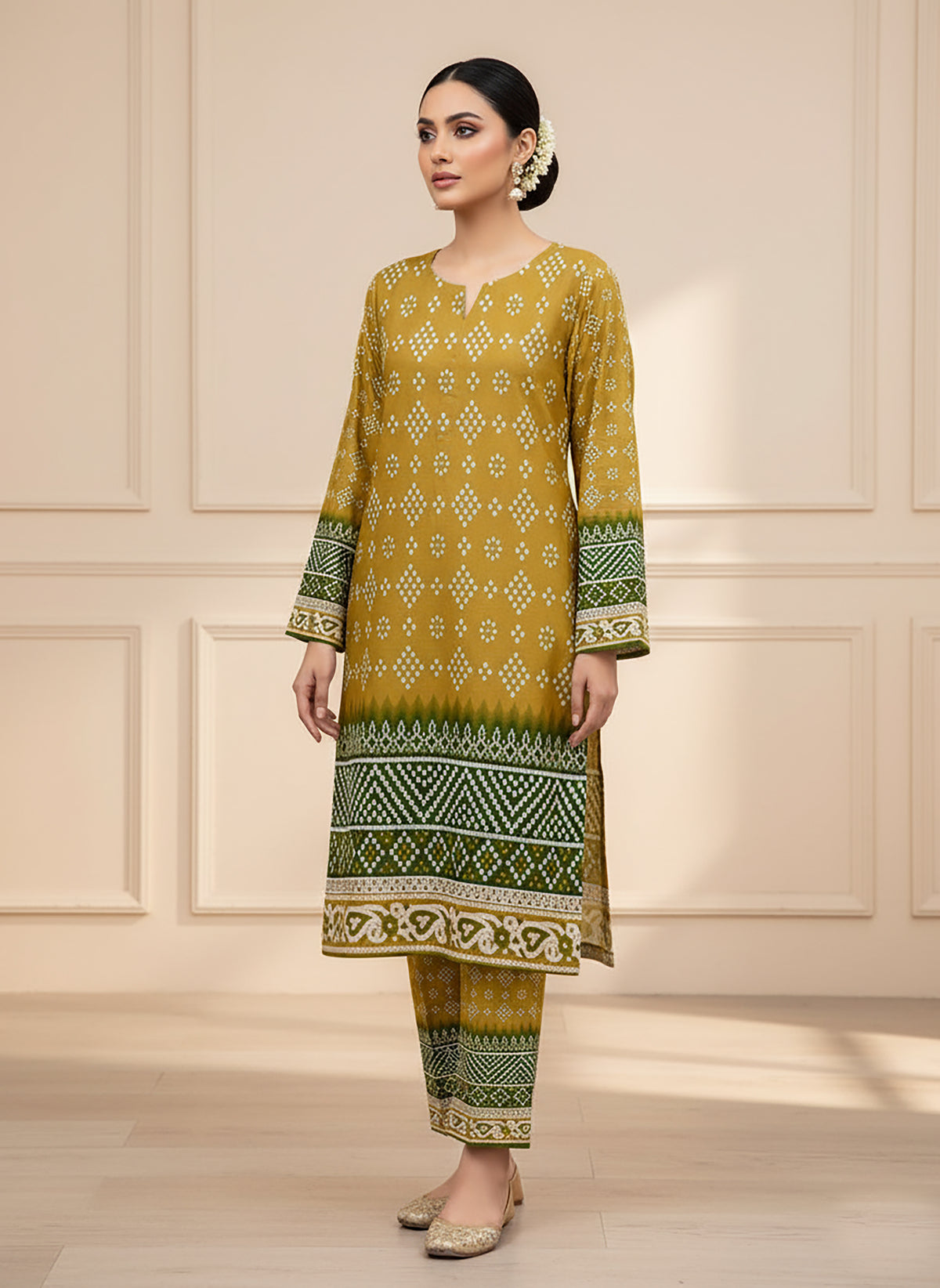 2 Pcs Unstitched Ladies Suit 209